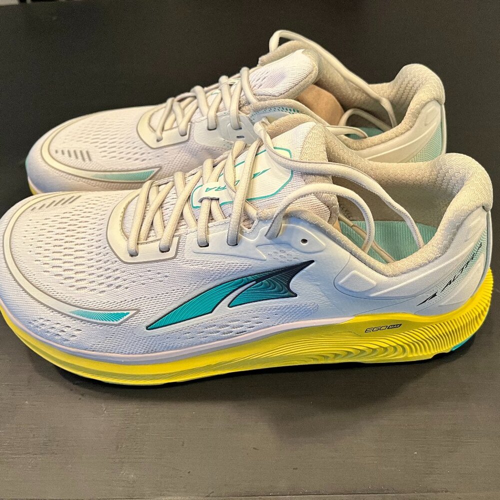 Altra Men's Athletic Shoes in White, Teal, and Yellow
